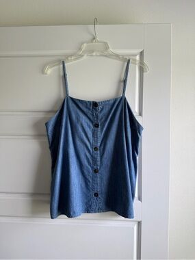 Old Navy Denim Button Front Cami Tank